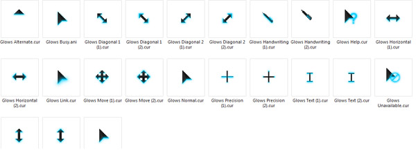 Glows cursors for winodws mouse