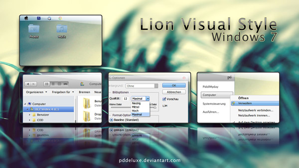 The Lion Visual Style - Windows 7 themes