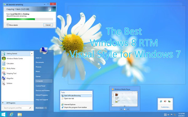 Windows 8 RTM Theme for Windows 7