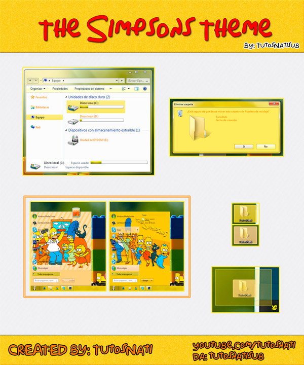 The Simpsons for windows 7 Theme