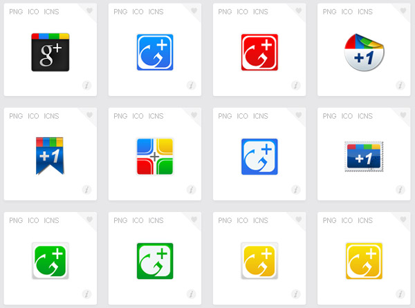 Google+ icons free download