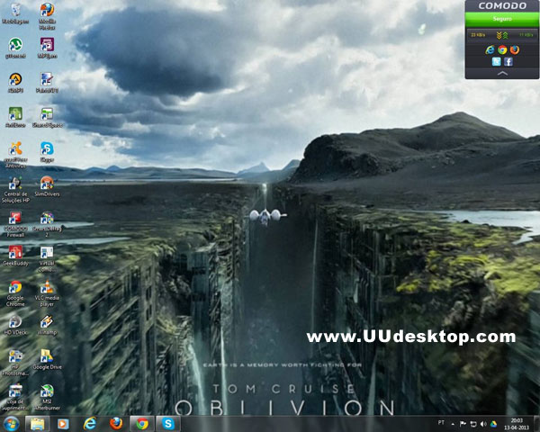 Oblivion theme for Windows 7 computer