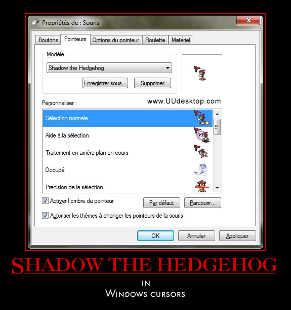 Shadow for mouse cursors