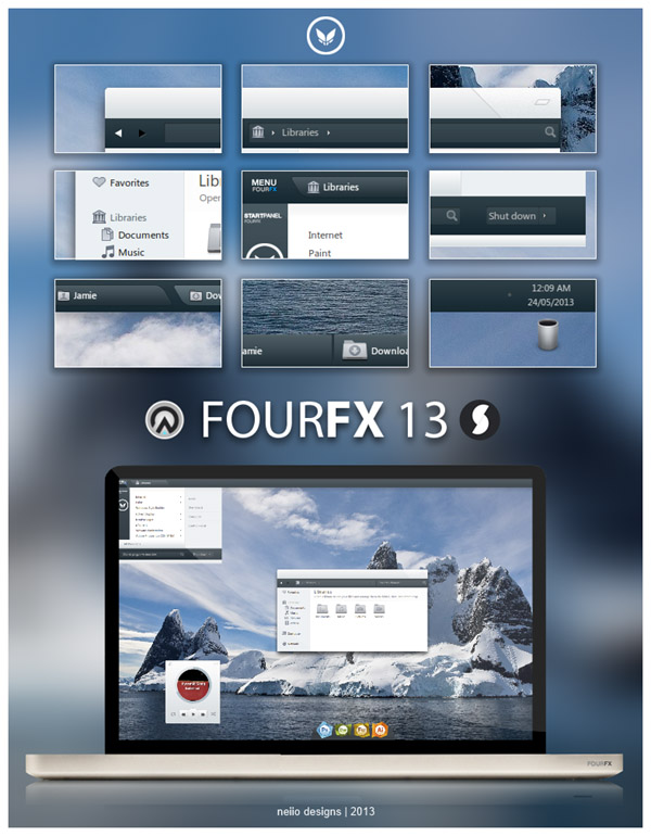 FOURFX 13 for Windows 7 themes