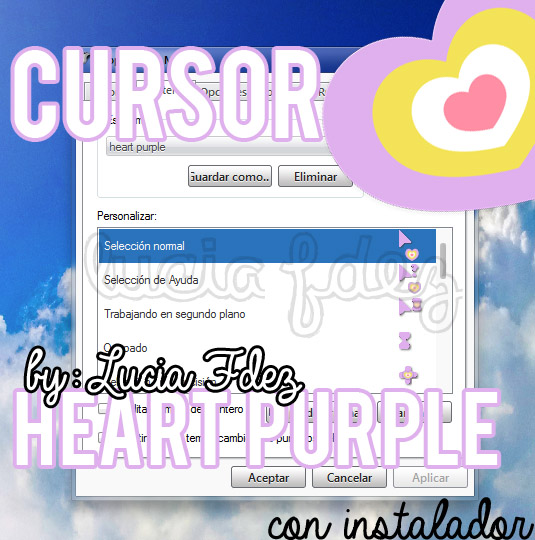 Heart Purple Mouse Cursor