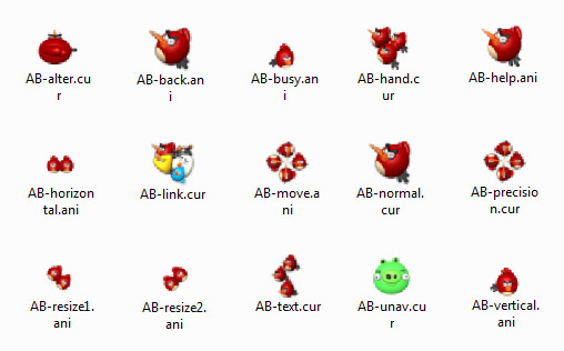 Angry Birds for mouse cursors