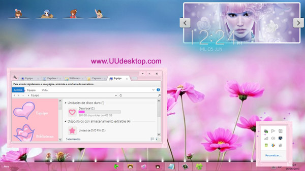 Download Tema Rosa for windows 8 theme