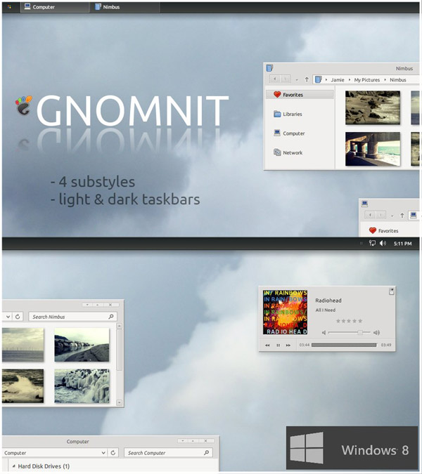 Gnomnit VS for Windows 8 themes