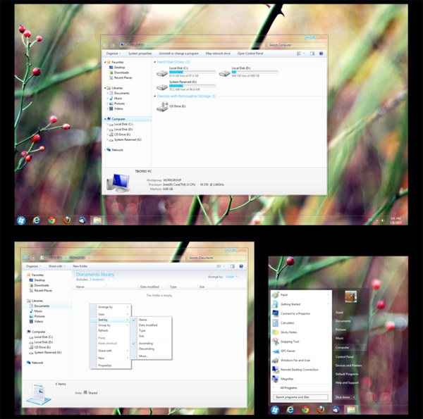 Aero Heavenly Blue for Windows 7 themes