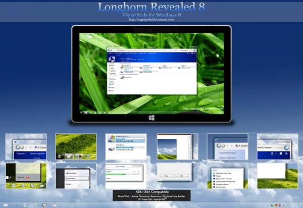 Longhorn Revealed 8 for win8 themes download