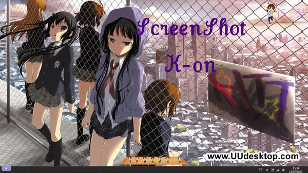 ScreenShot k-on for windows 7 themes download
