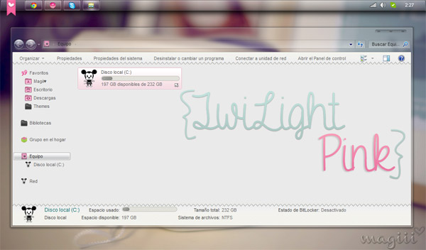 TwiLight Pink For Windows 7 themes