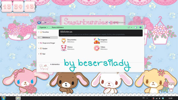 ScreenShot Sugar Bunnies theme