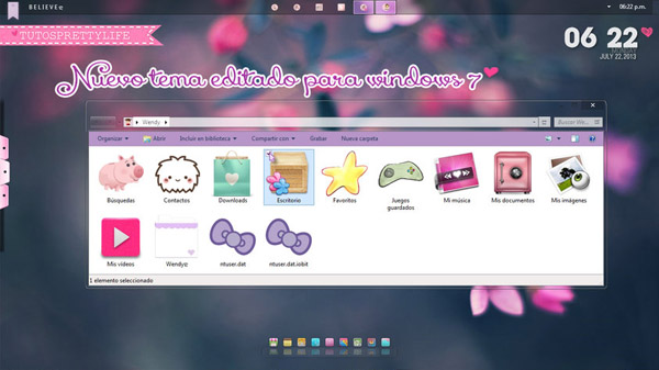 Wind8 Violet theme for windows 7