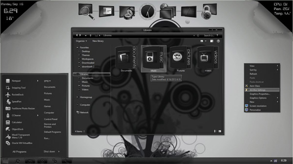 A Touch of Color-No Color for win8 themes