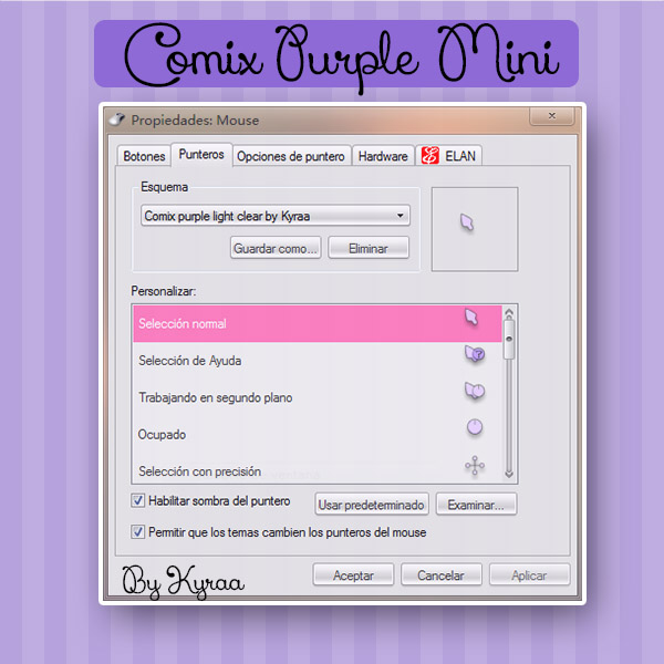 Comix Purple Light Mini for windows cursors