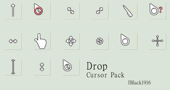 Drop Windows Cursor Pack by JBlack1916
