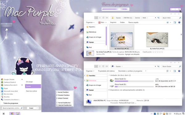 Mac Purple for Windows 7 themes