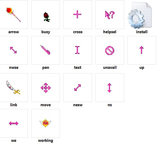 SailorMoon cursors by witchhunttress