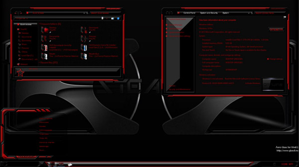 red and black windows 10 theme custom