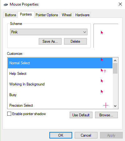 mouse cursors download windows 10