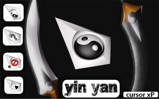Yin Yan 3D mouse cursors