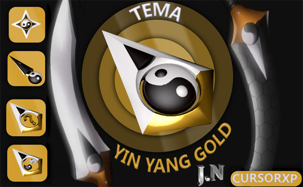 Yin Yang Gold 3d mouse pointers 