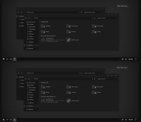 After Dark Gray Theme Win10 Insider RS2 1703