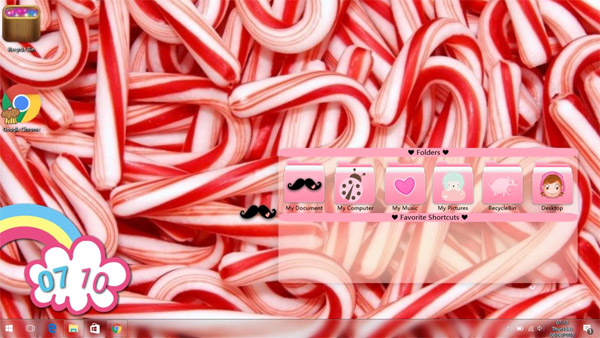 Pink christmas theme for windows 10 free download