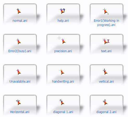 Spining 3 3D for windows Mouse Cursors