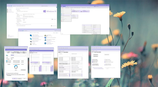 Purple Haze Windows 10 Fall Creators Visual Style