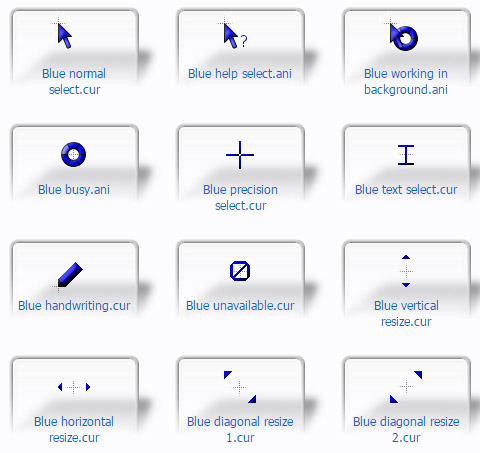 Cool Blue Cursors for your computer