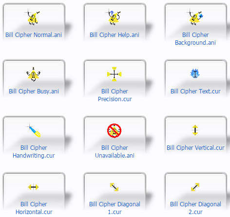 Bill Cipher Mouse Cursors