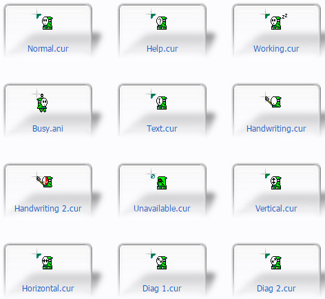 Green Shy Guy Pack Mouse Cursors