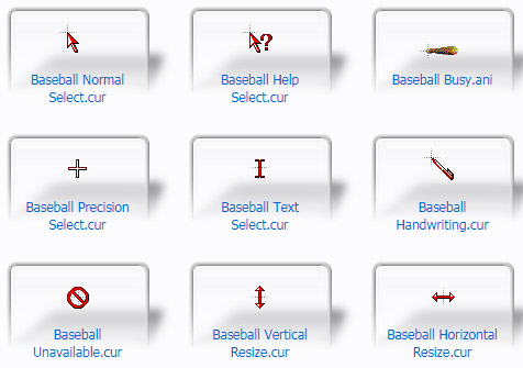 Microsoft PLUS: Baseball Cursors