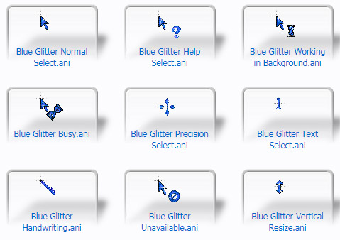 Blue Glitter Mouse Cursors