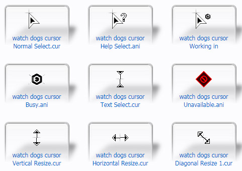 Watch Dogs Mouse Cursors