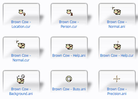 Brown Cow Cursors