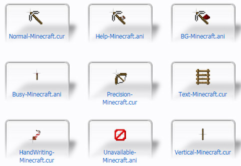 minecraft cursors pack
