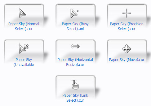 Paper Sky Mouse Cursors