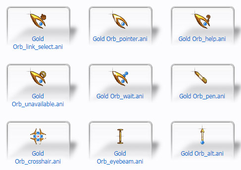 Gold Orb Mouse Cursors