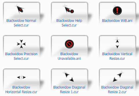 Blackwidow mouse cursors for windows 10