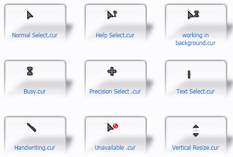 Black Pack of Mouse Cursors