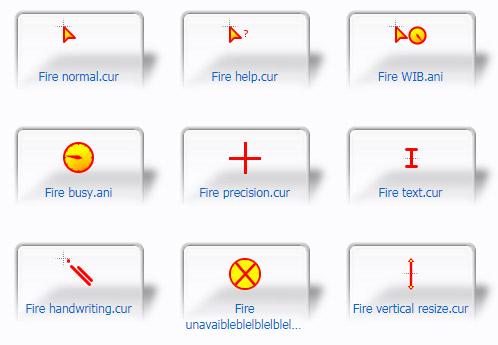 Tailess fire Mouse Cursors