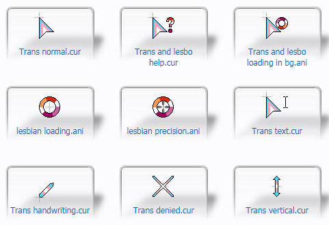 trans and lesbian pride Mouse Cursors