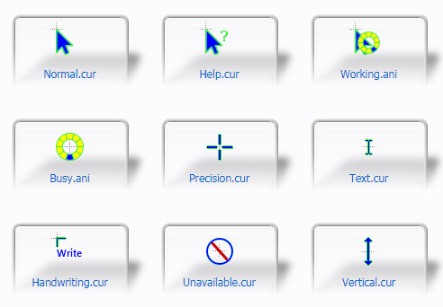 Blue-Green Mouse Cursors