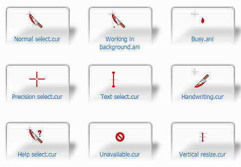Bloody Knife Mouse Cursors