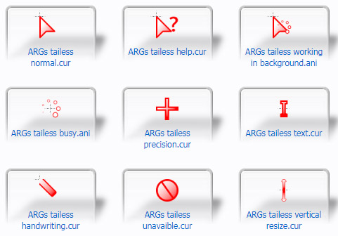 ARGs tailess Mouse Cursors