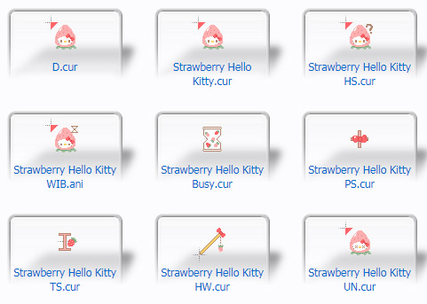 Strawberry Hello Kitty Mouse Cursors