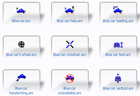 Blue car Cursors